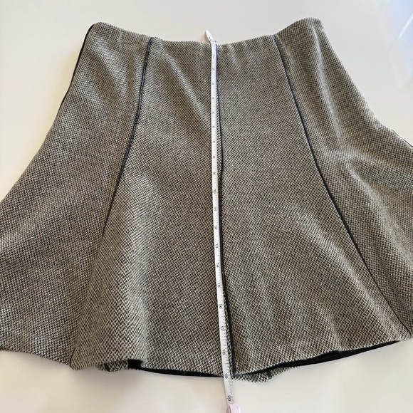 Lauren Ralph Lauren-Flared Skirt-Wool-Herringbone-Black-Cream-Preppy-Classic-6 - Picture 12 of 12